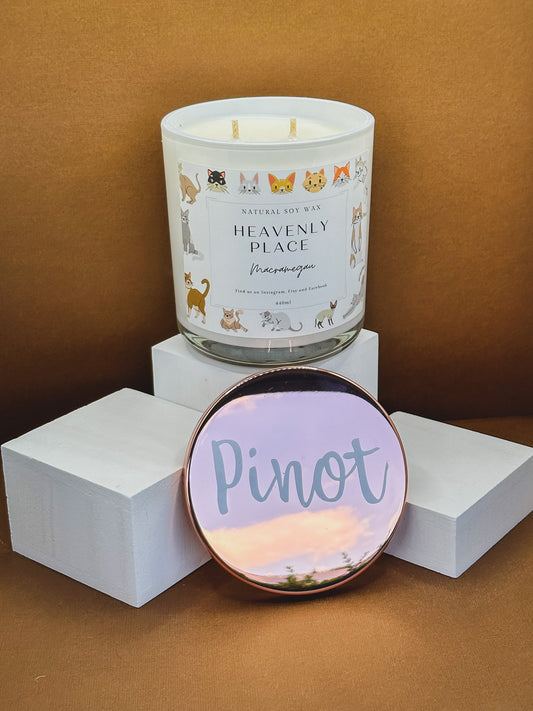 PERSONALISED CAT Memorial Candle - Natural Soy Candle - 440ml