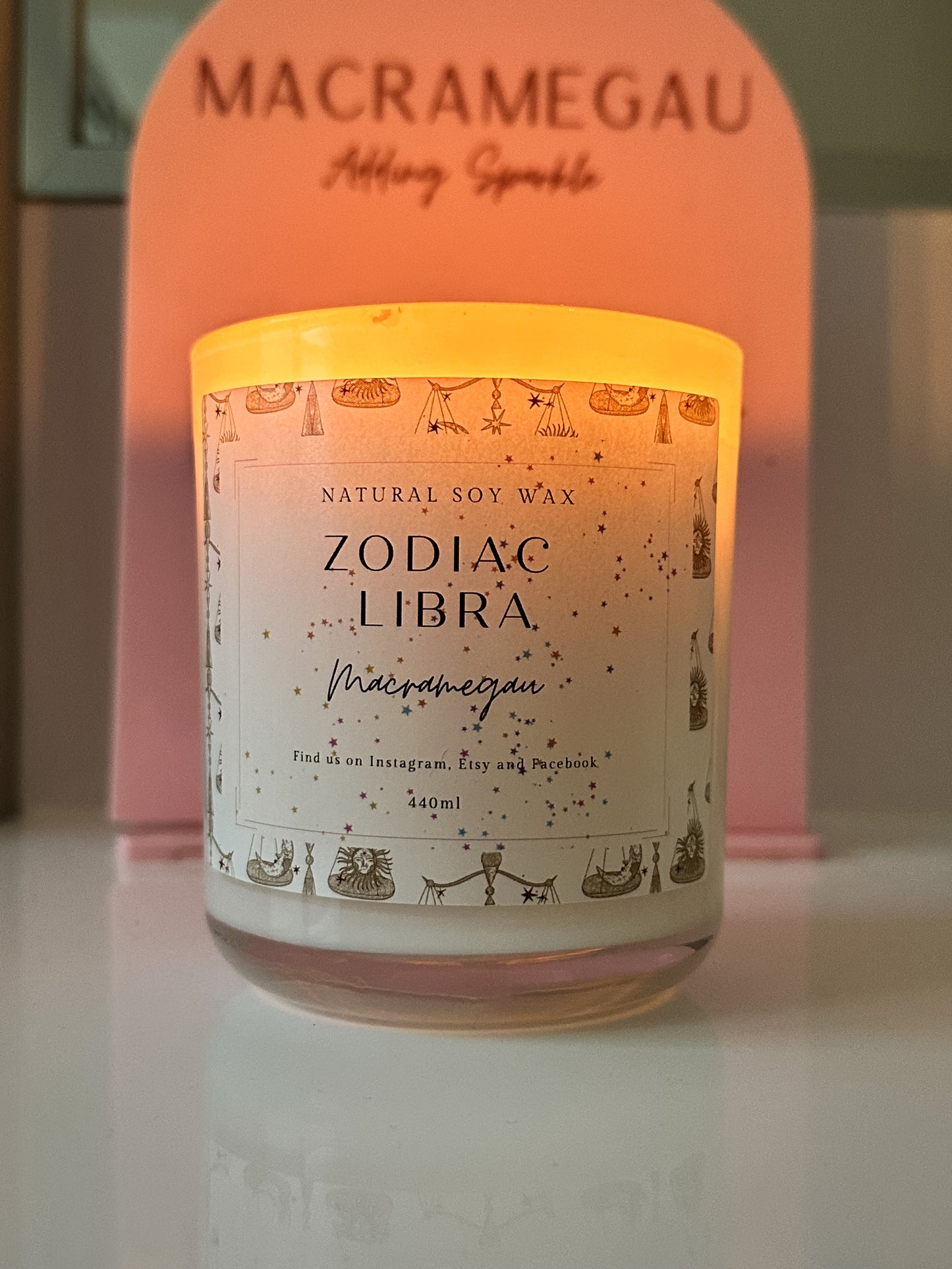ZODIAC CANDLE - Libra - Natural Soy Candle - 440ml