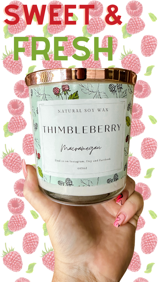 THIMBLEBERRY -  NATURAL SOY WAX CANDLE