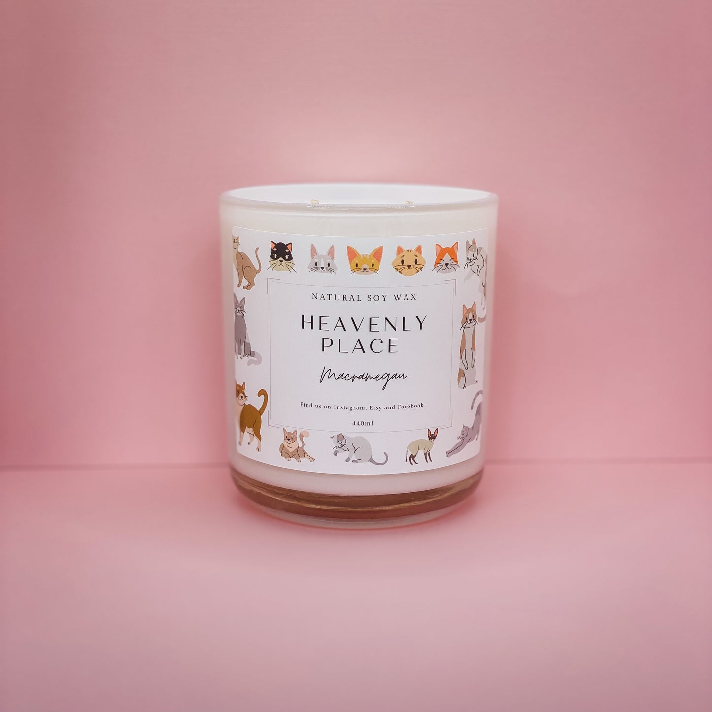 VET CLINIC ONLY - CAT Pet Memorial Candle - Natural Soy Candle - 440ml
