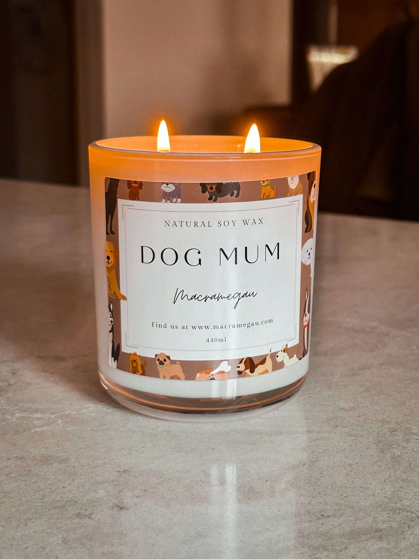 Dog Mum Candle - Natural Soy Candle - 440ML