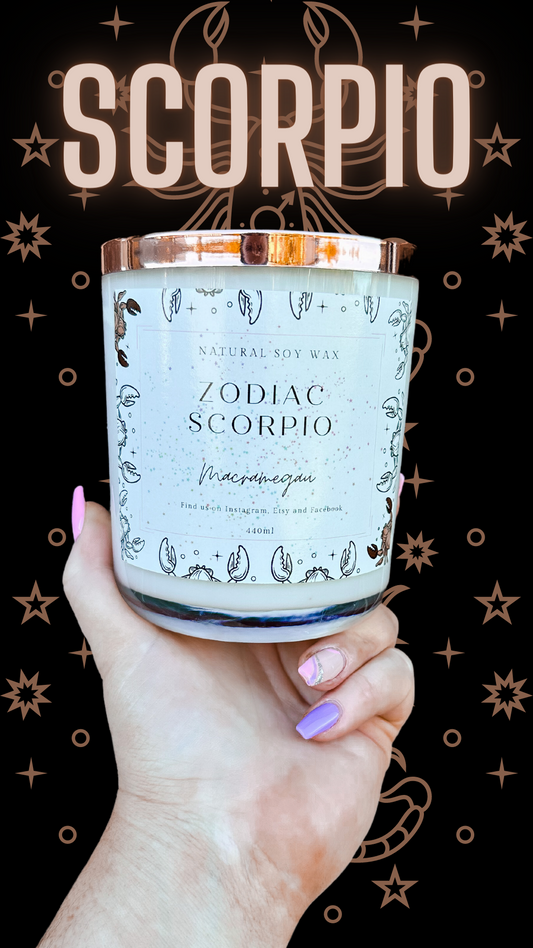 ZODIAC CANDLE - Scorpio - Natural Soy Candle - 440ml