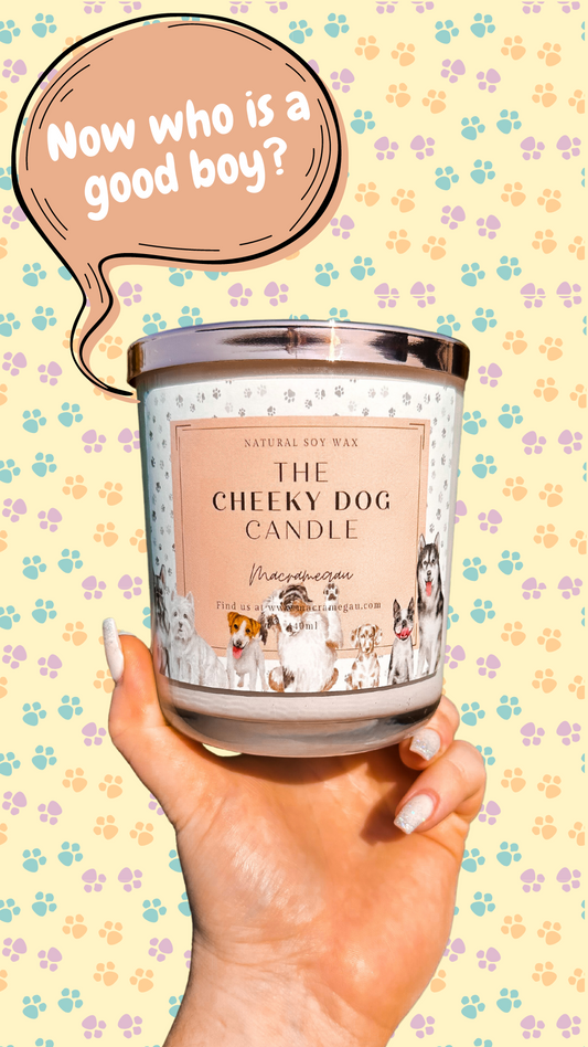 The CHEEKY dog Candle - Natural Soy Candle - 440ml