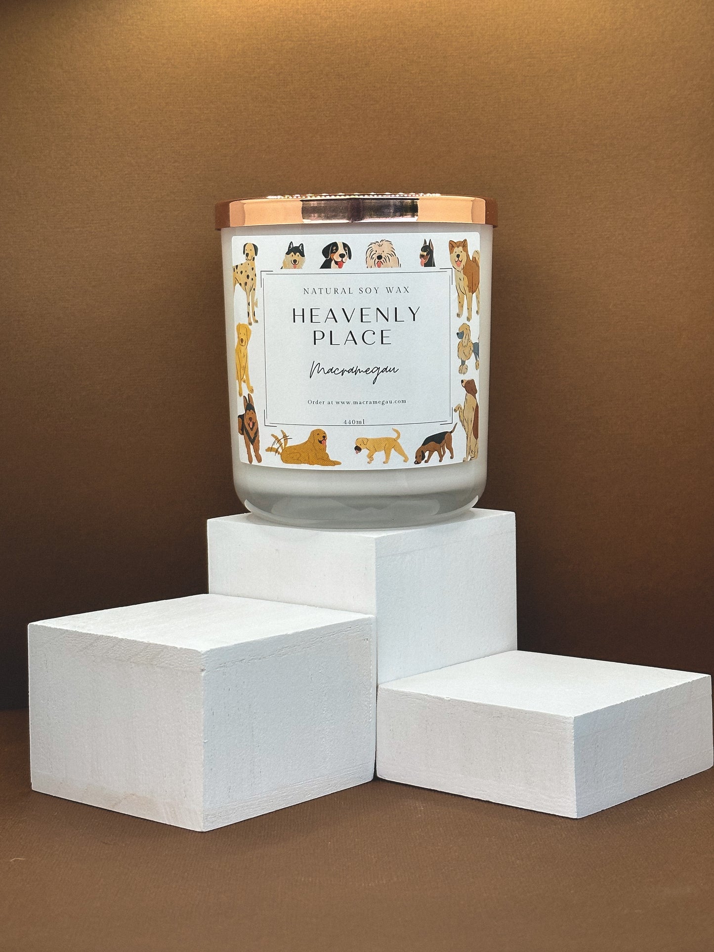 PERSONALISED DOG Memorial Candle - Natural Soy Candle - 440ml