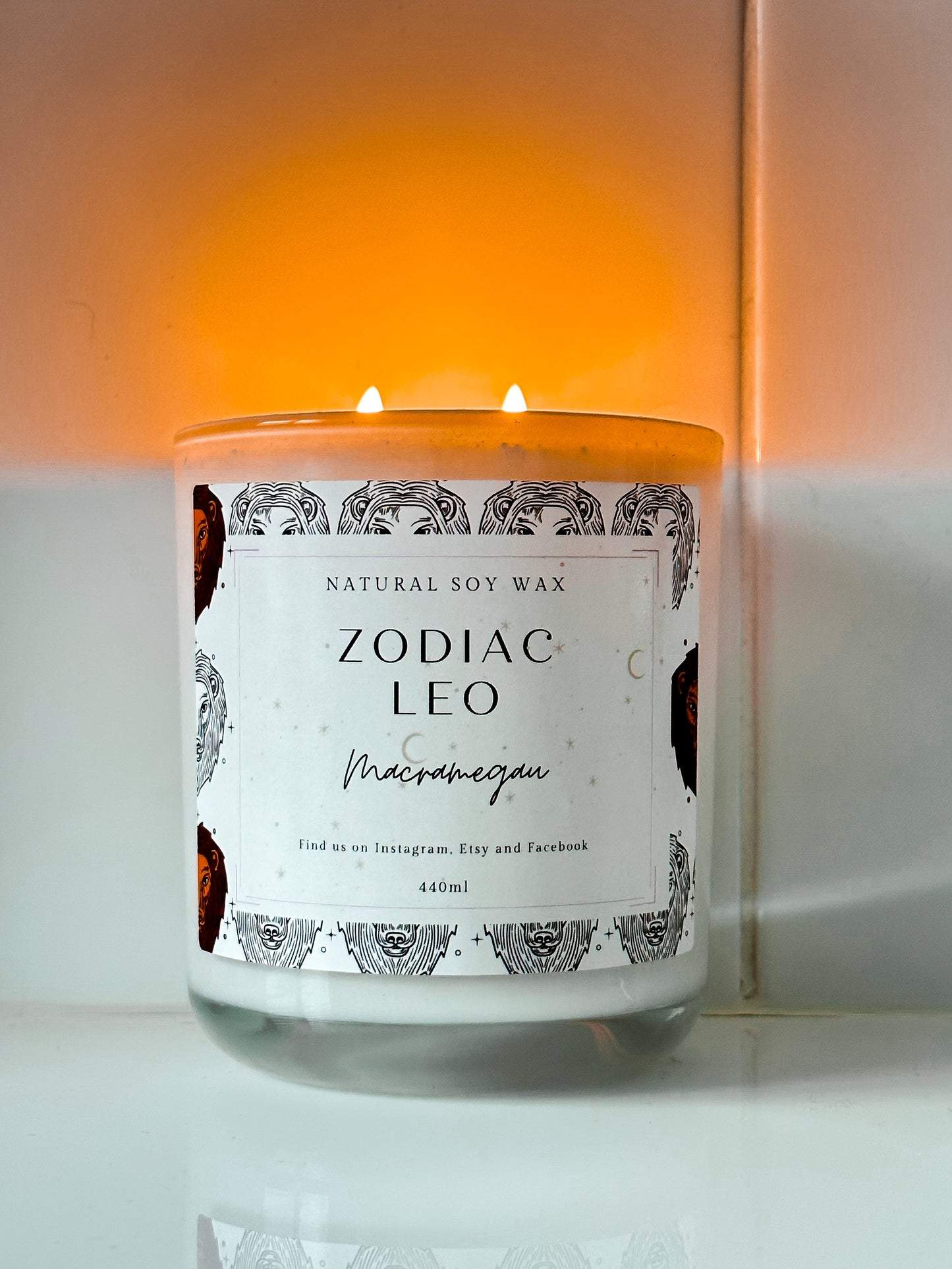 ZODIAC CANDLE - Leo - Natural Soy Candle - 440ml