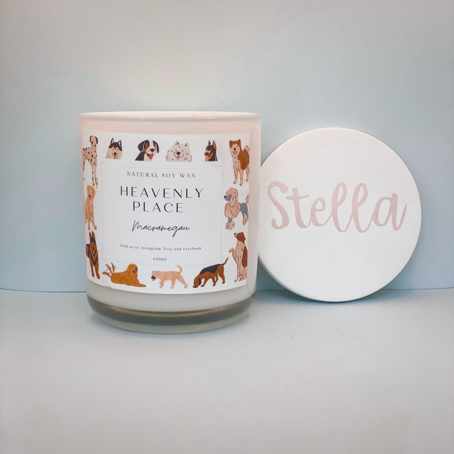 VET CLINIC ONLY -  DOG Pet Memorial Candle- Natural Soy Candle - 440ml