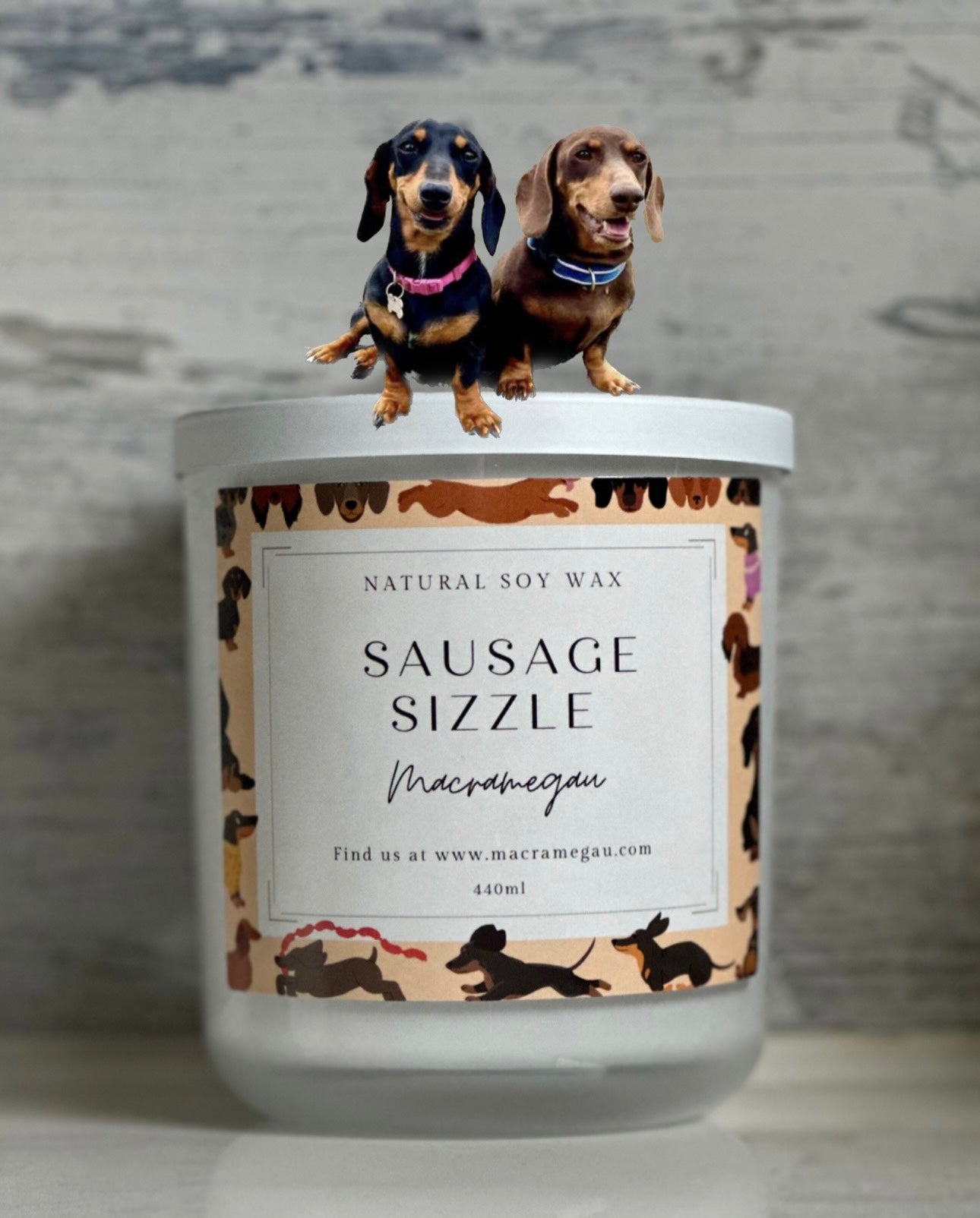 Sausage Sizzle Candle Natural Soy Candle 440ml Macramegau