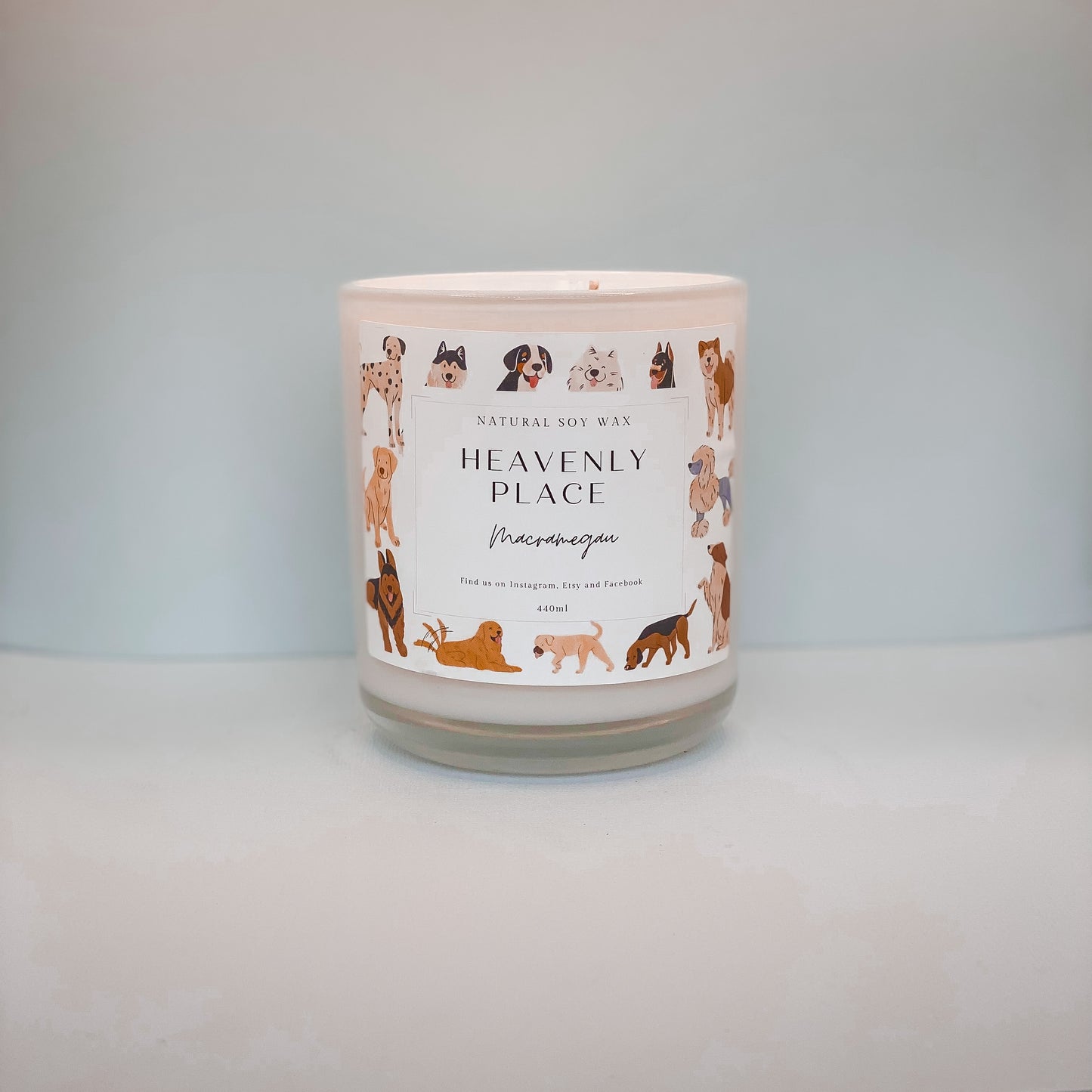 VET CLINIC ONLY -  DOG Pet Memorial Candle- Natural Soy Candle - 440ml